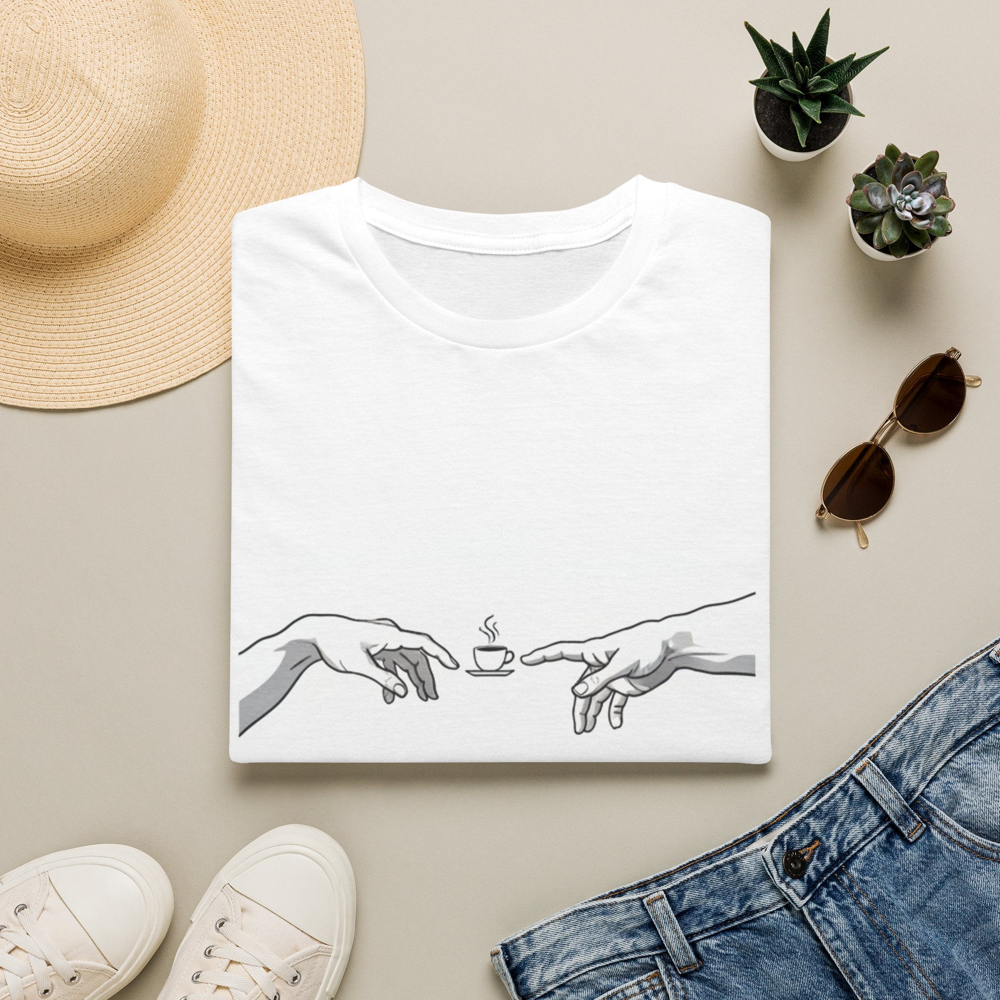 Coffee Creation T-Shirt — “In the Beginning There Was Coffee” Graphic Tee