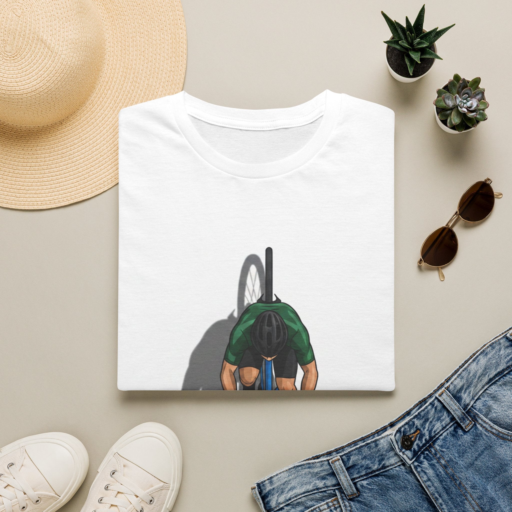 Cyclist Tee – Top-Down Road Bike Graphic T-Shirt