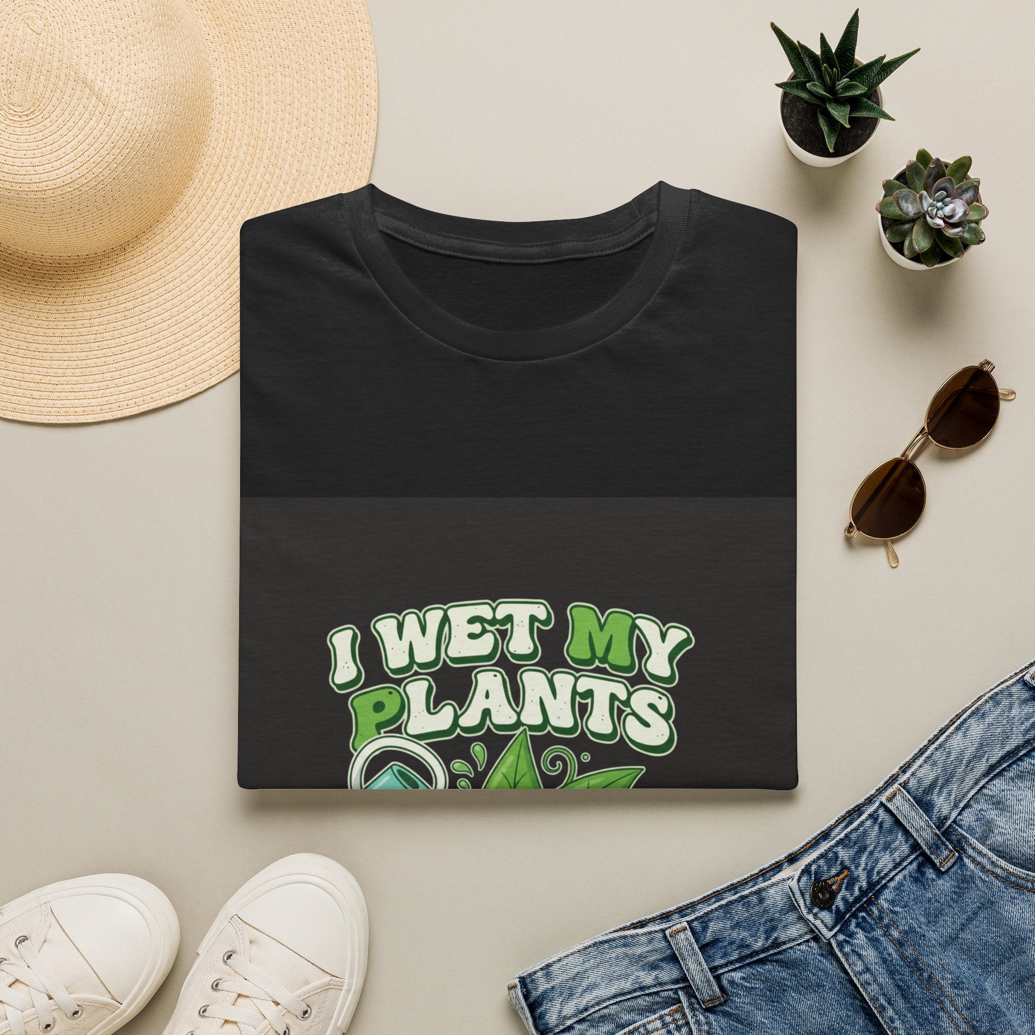 I Wet My Plants T‑Shirt — Funny Plant Lover Graphic Tee