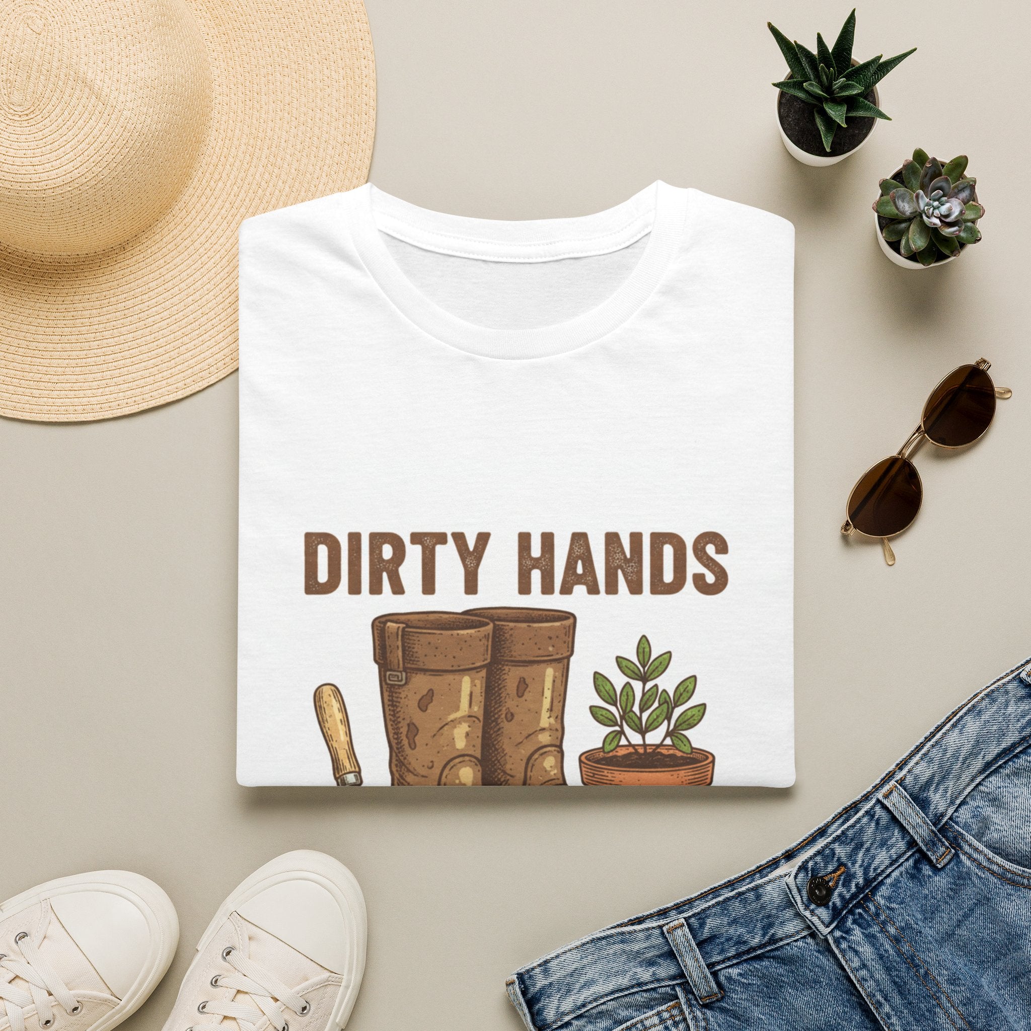 Gardening T-Shirt — "Dirty Hands, Clean Soul" Gardeners Tee