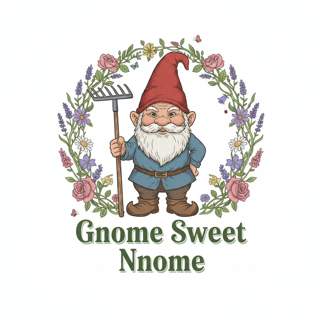 Gnome Sweet Nnome T-Shirt — Cute Garden Gnome Tee for Plant Lovers