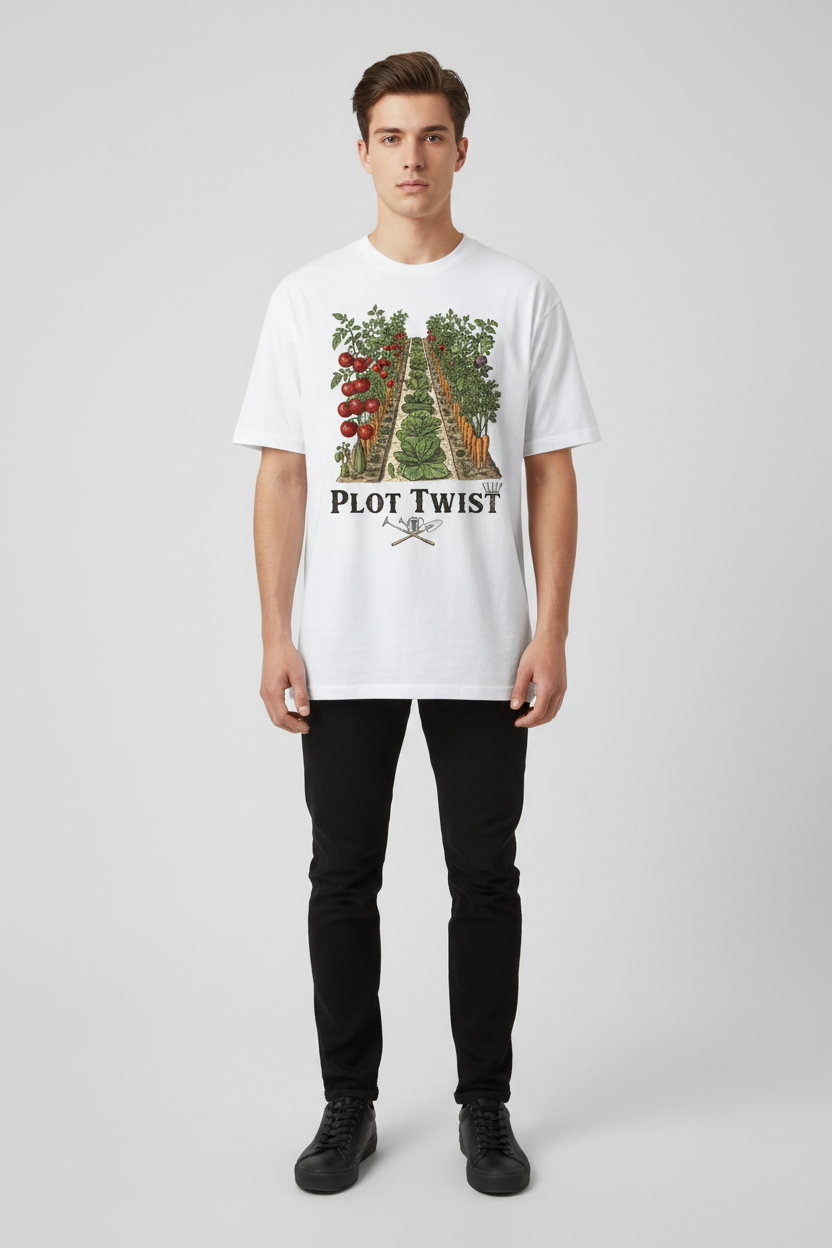 Plot Twist Graphic Tee mockup