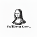 Fine-line engraving style Mona Lisa portrait illustration