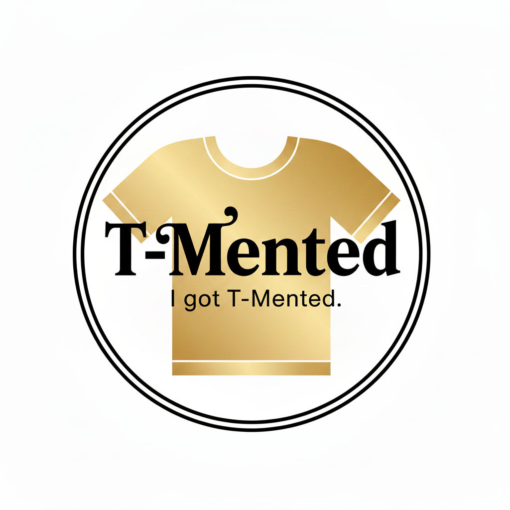 T-Mented logo tee with watermark t-shirt design
