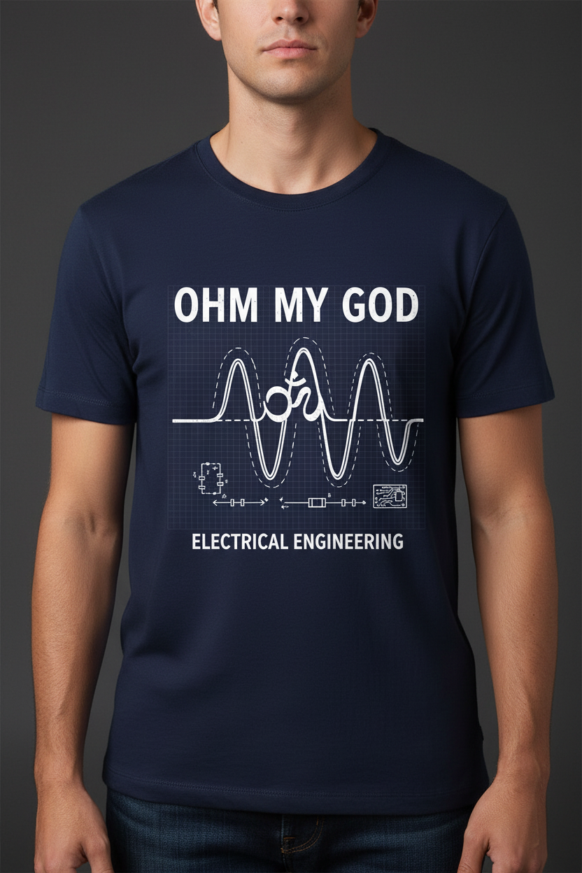 Ohm My God Graphic Tee mockup
