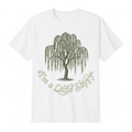 Elegant weeping willow illustration with text I'm a Little Sappy